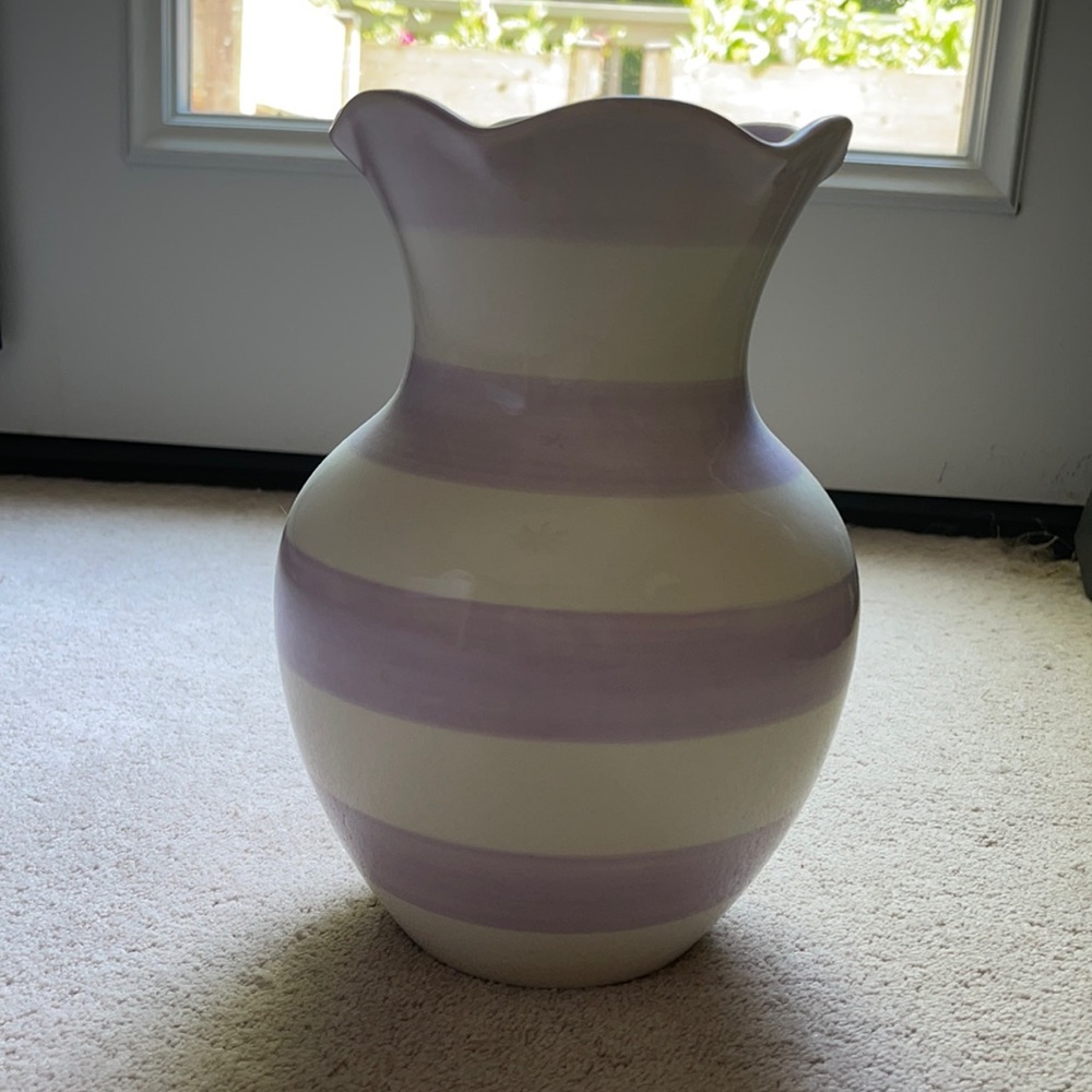 Lavender and white Vase